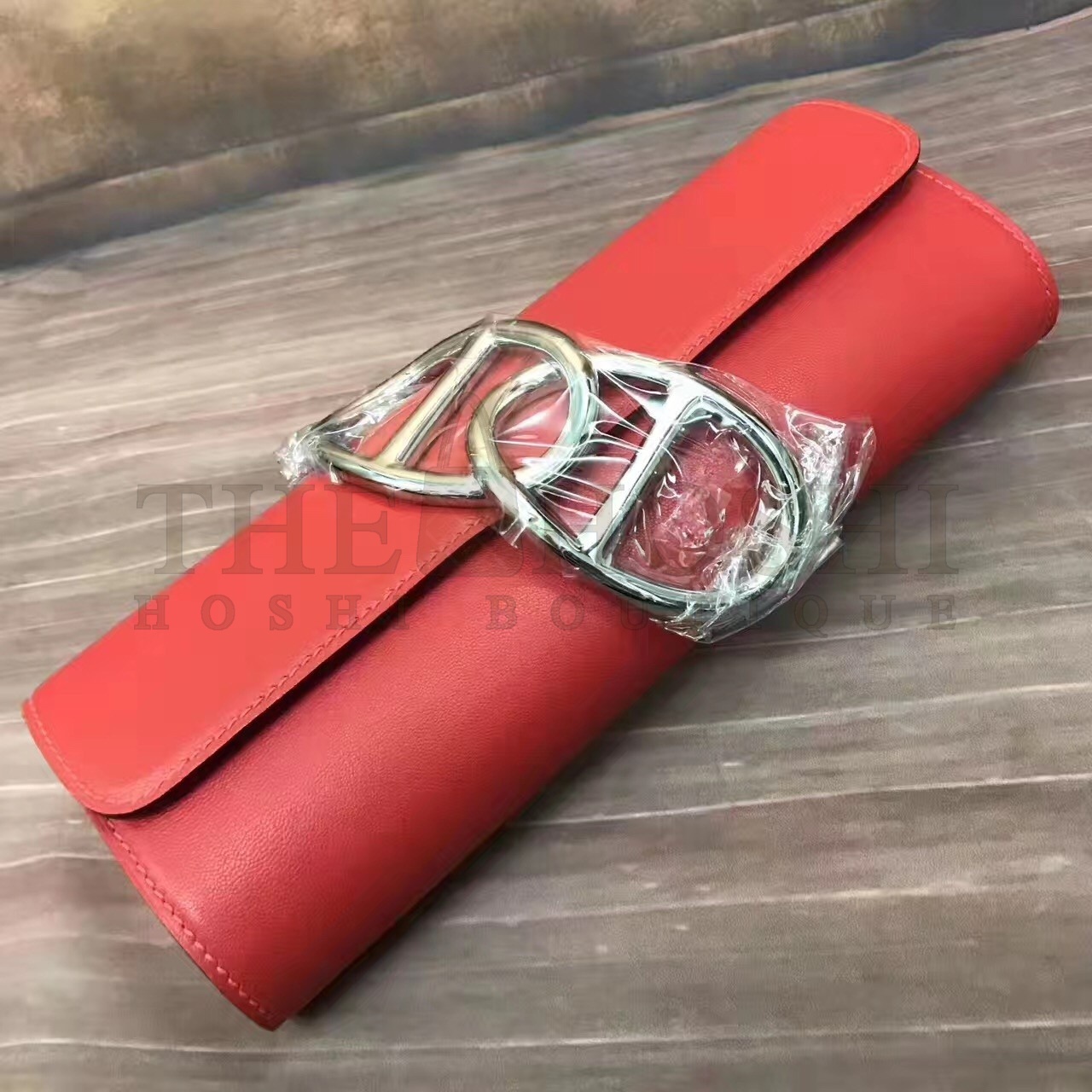 H**me5 Handmade Egee Clutch In Red Swift Leather Master Quality