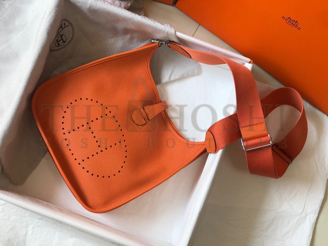 H**me5 Evelyne III 29 Bag In Orange Clemence Leather Master Quality