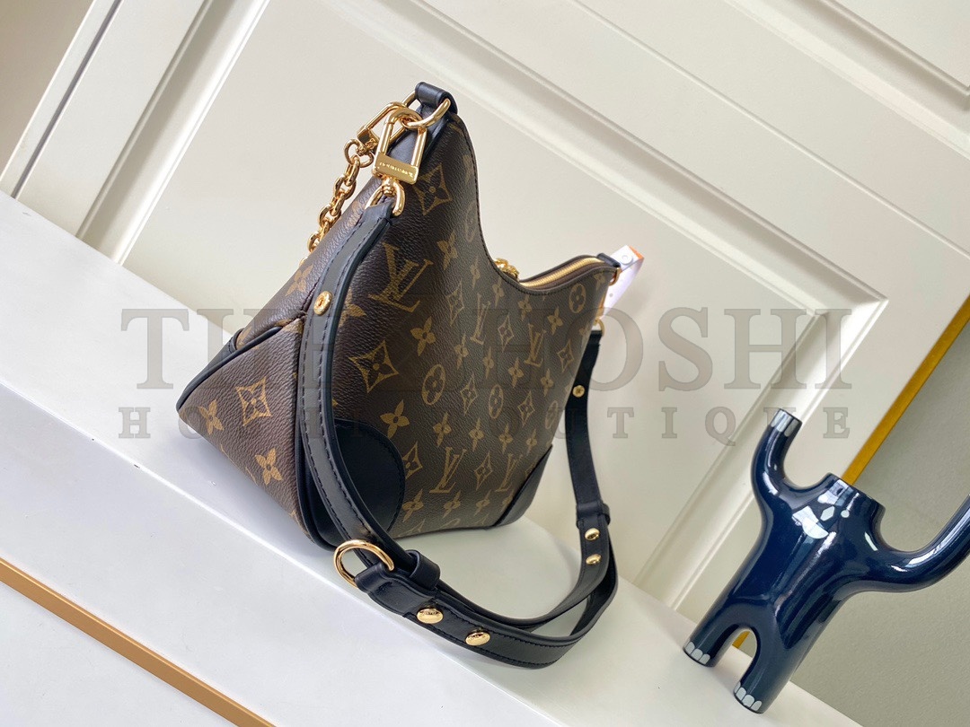 L0vis Vvtt0n LV Women Boulogne Handbag Black Brown Monogram Coated Canvas M45831 Master Quality