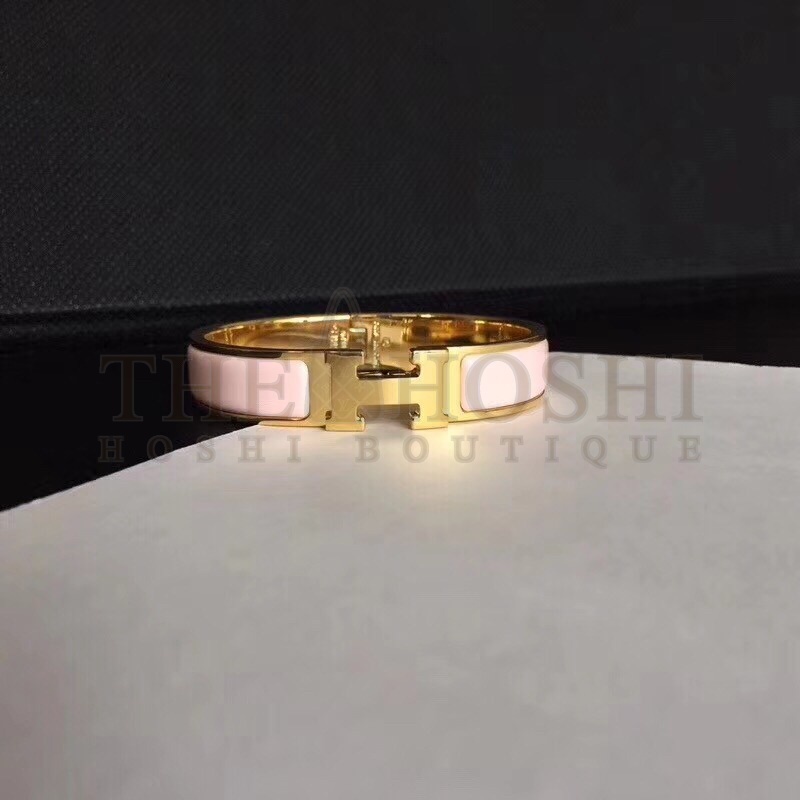 H**me5 Pink Enamel Clic H PM Bracelet Master Quality