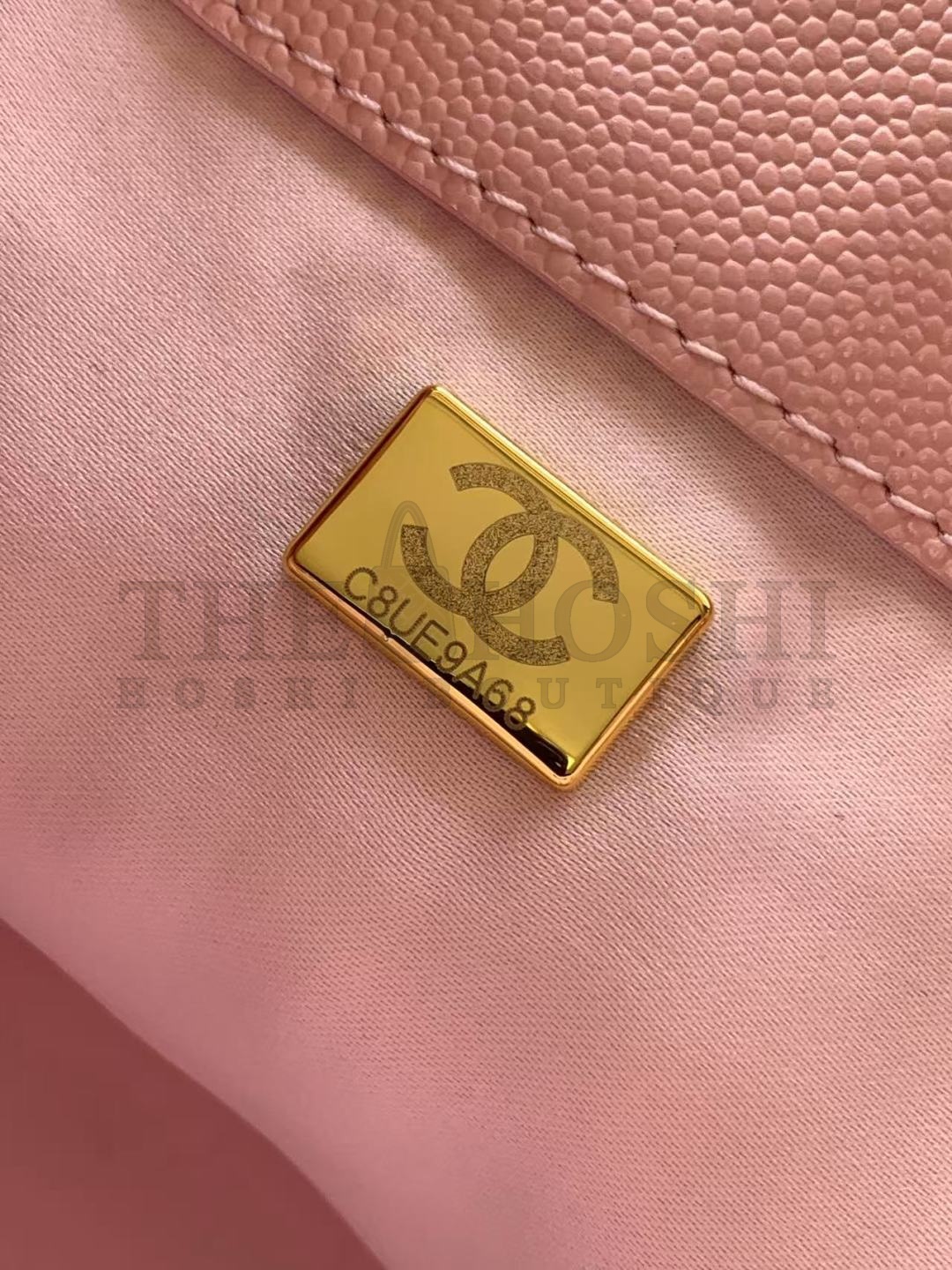 Ch**el 25C AS5293 Hobo Drawstring Bag Pink Caviar Leather with Gold Chain 30x26x14cm Master Quality