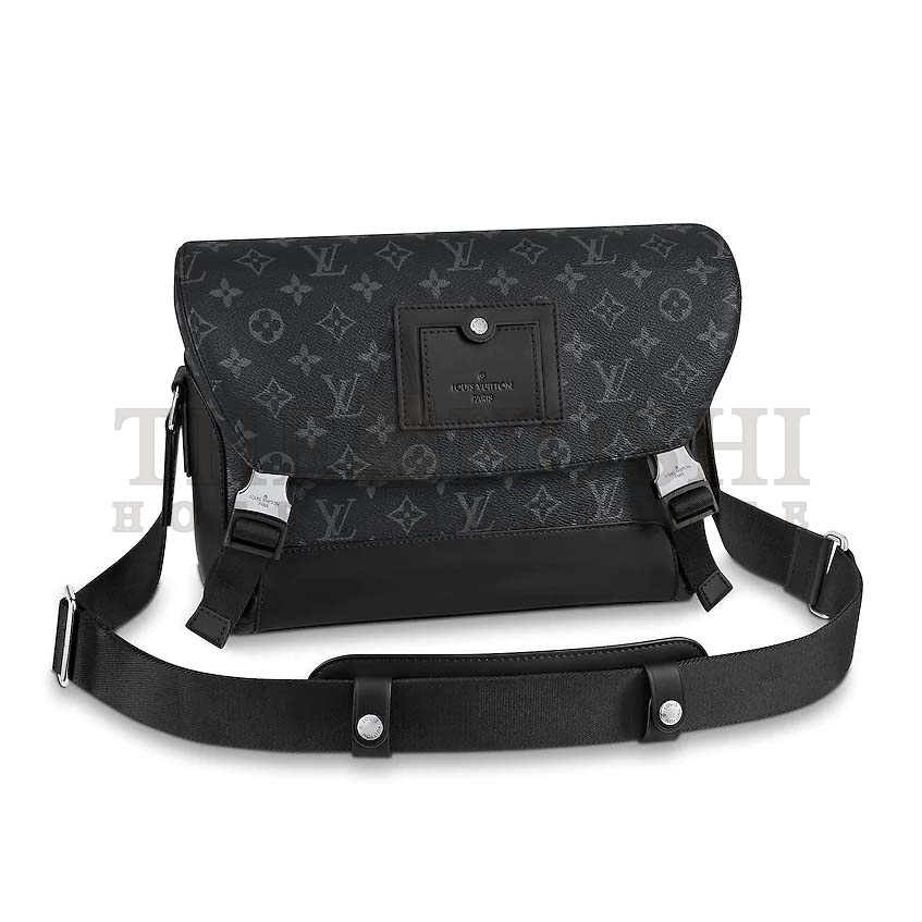L0vis Vvtt0n LV Men Messenger PM Voyager in Monogram Eclipse Canvas-Grey Master Quality