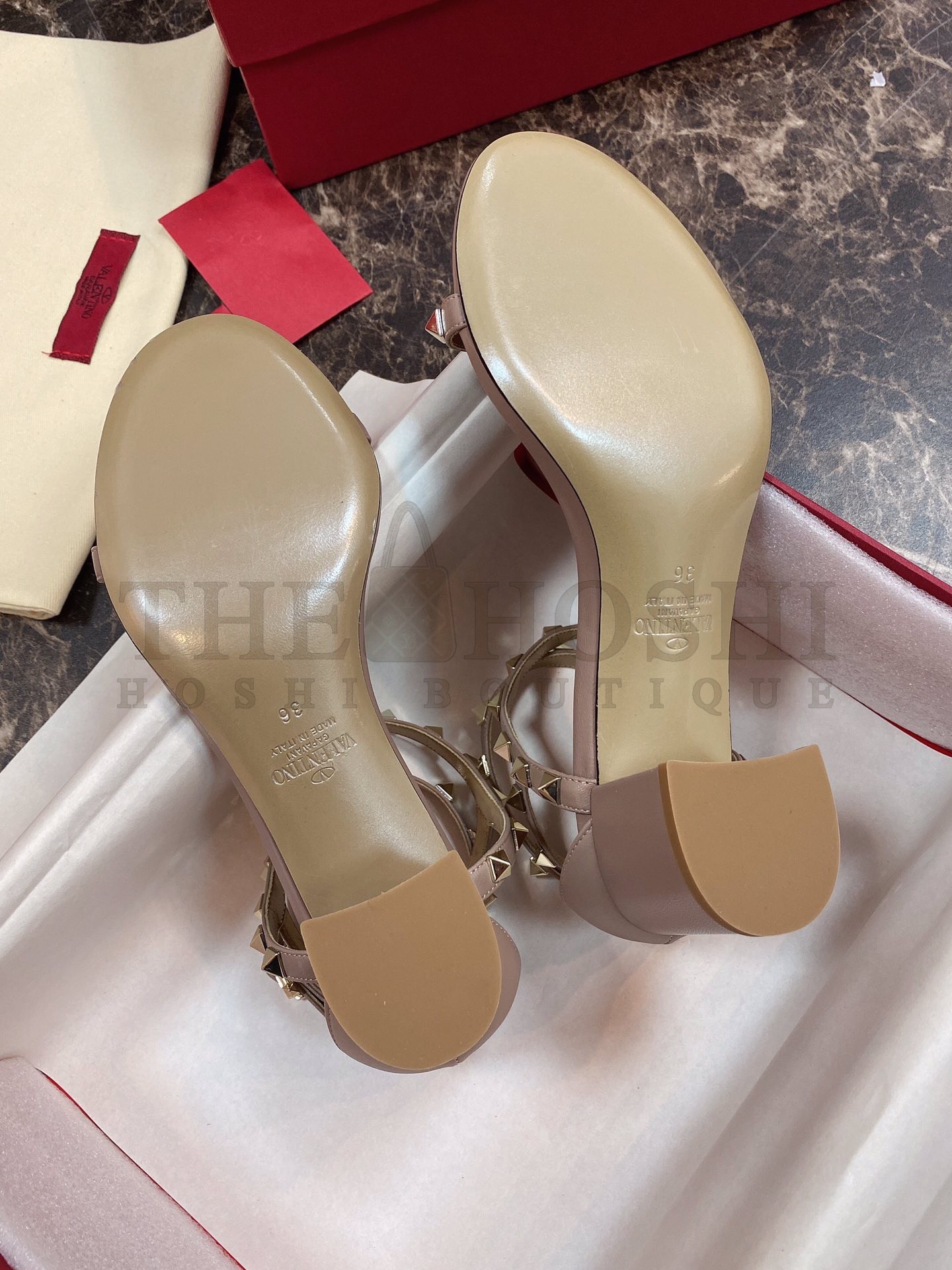 Va1e*ntin0 Rockstud Sandals 60mm In Poudre Calfskin Master Quality