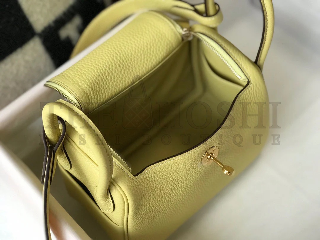 H**me5 Lindy Mini Bag In Jaune Poussin Clemence Leather GHW Master Quality