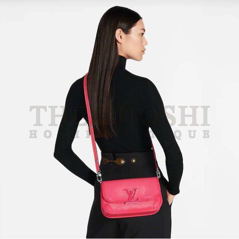 L0vis Vvtt0n LV Women Buci Crossbody Pink Epi Grained Smooth Cowhide Leather Master Quality
