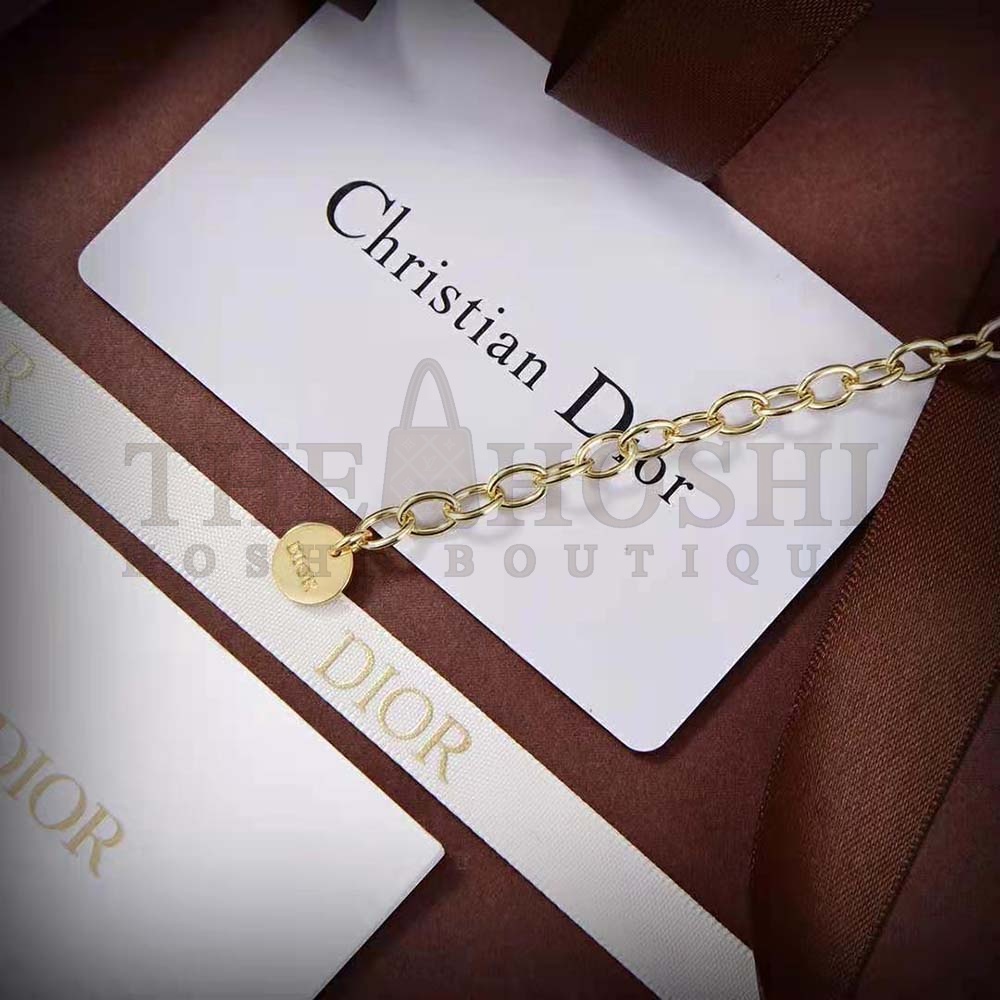 D10r Women 30 Montaigne Long Necklace Gold-Finish Metal and Silver-Tone Crystals Master Quality