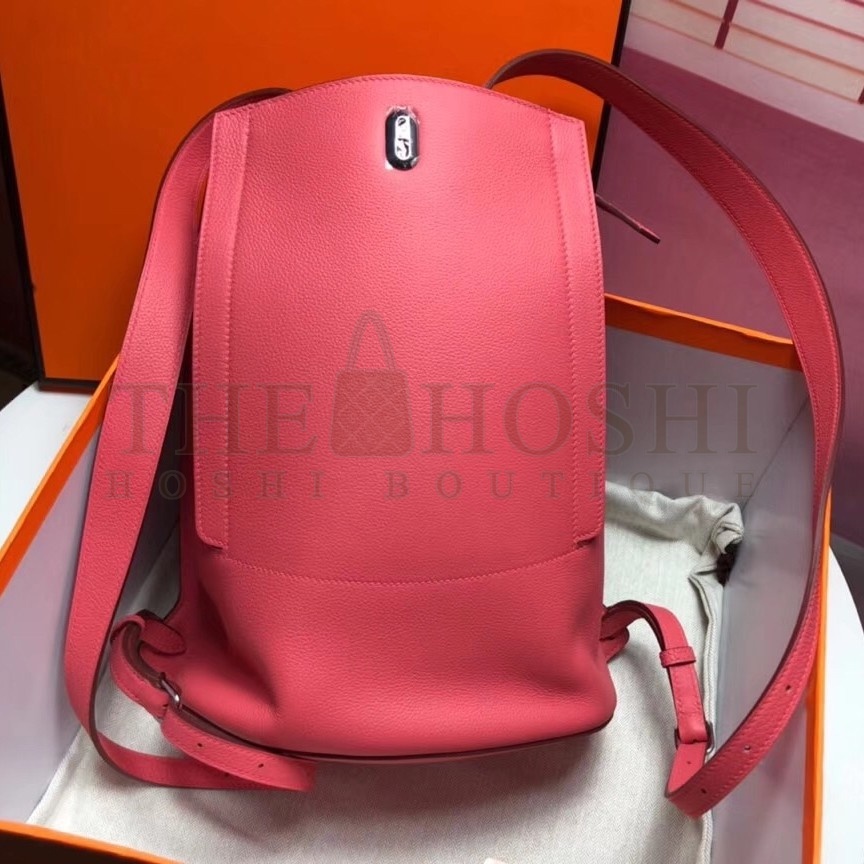H**me5 GR24 Backpack In Pink Everycolor Calfskin Master Quality
