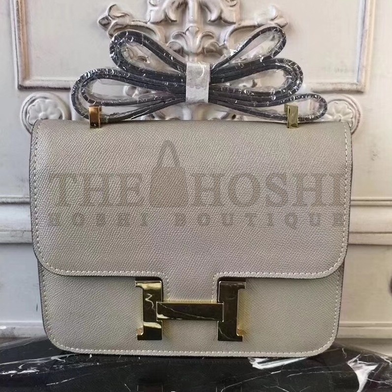 H**me5 Grey Constance MM 24cm Epsom Leather Bag Master Quality