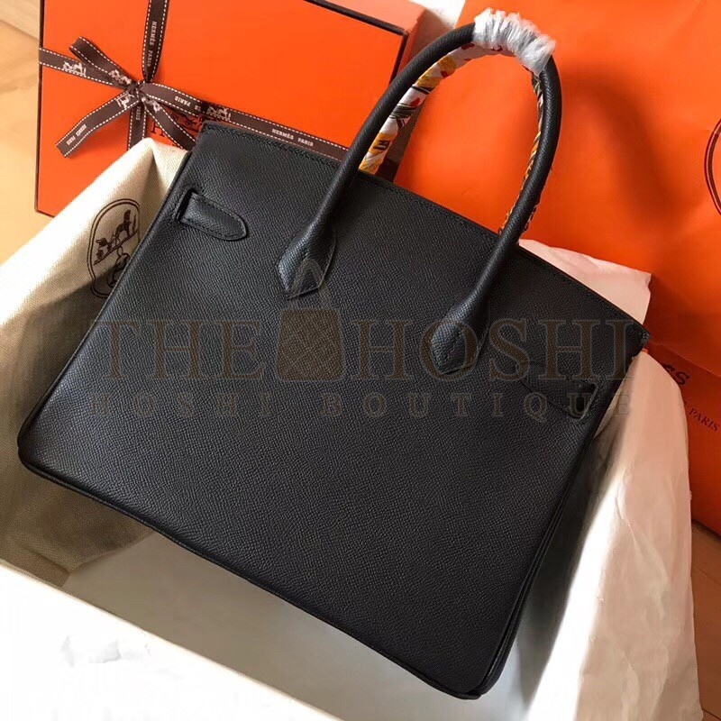 H**me5 Black Birkin 30cm Epsom Handmade Bag Master Quality