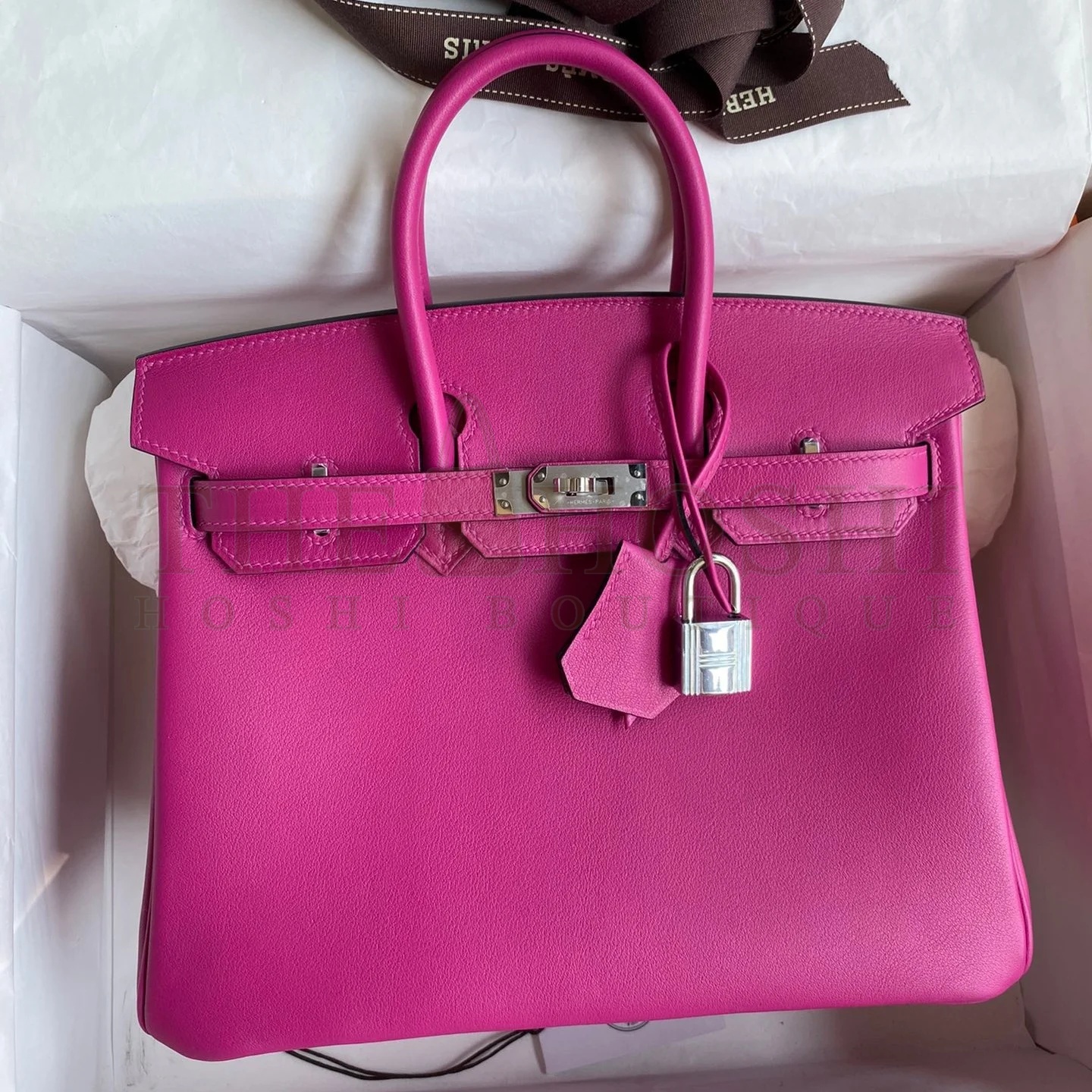 H**me5 Birkin 25 Retourne Handmade Bag In Rose Purple Swift Calfskin Master Quality