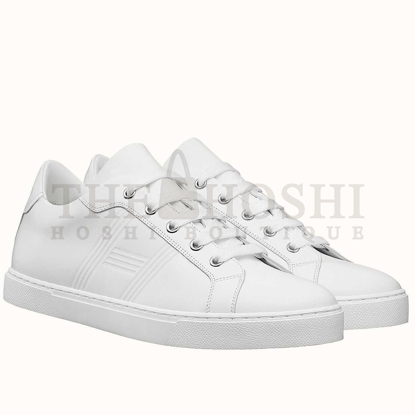 H**me5 Men's Avantage Sneakers In White Calfskin Master Quality