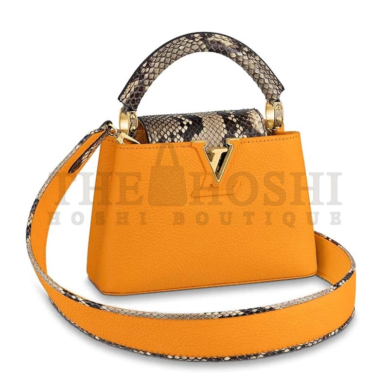 L0vis Vvtt0n LV Women Capucines Mini Handbag Jewel-Tone Taurillon Master Quality