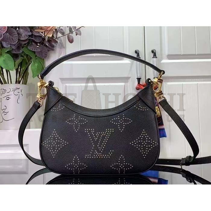 L0vis Vvtt0n LV Women Bagatelle Black Handbag Black Monogram Empreinte Grained Cowhide Leather Studs Master Quality