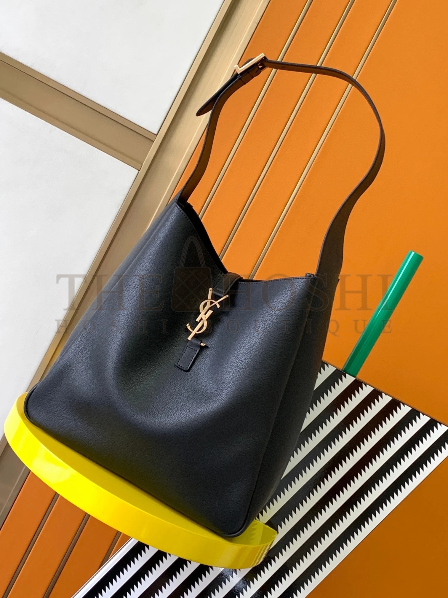 Sa1nt Lau*nt Le 5 A 7 Soft Large Shoulder Bag in Black Leather Master Quality