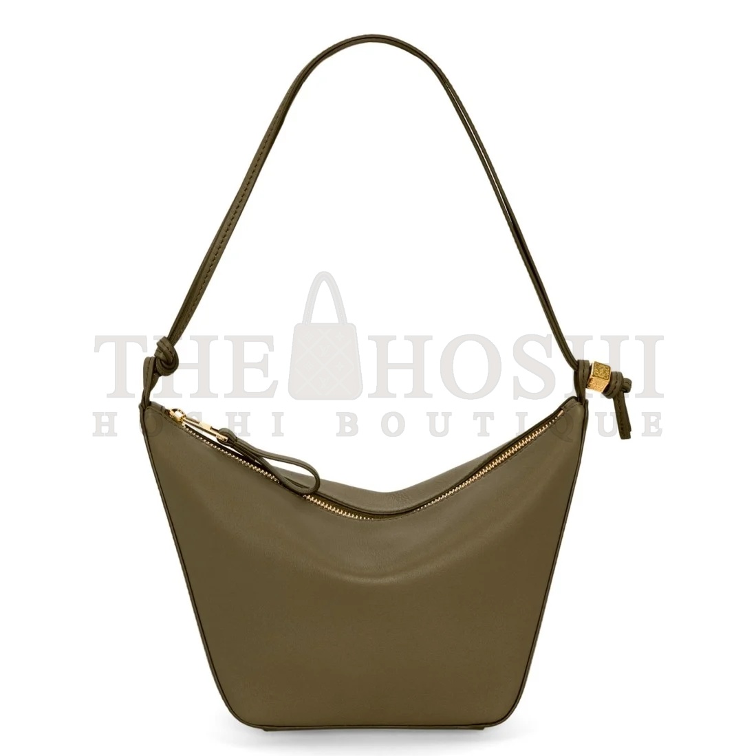 L0ew* Mini Hammock Hobo Bag in Dark Green Calfskin Master Quality