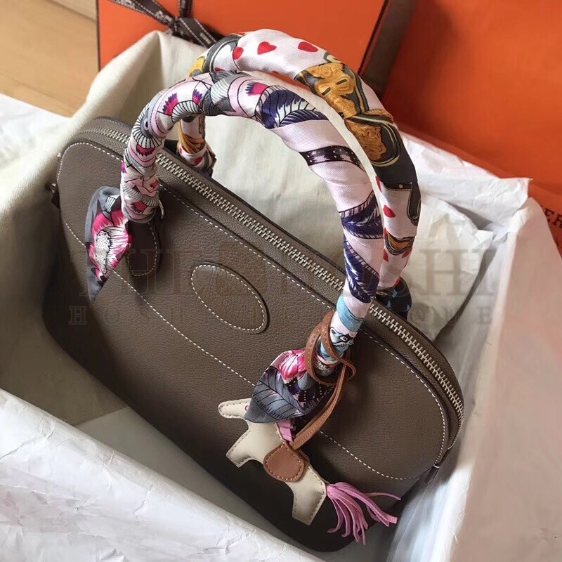 H**me5 Taupe Clemence Bolide 31cm Handmade Bag Master Quality