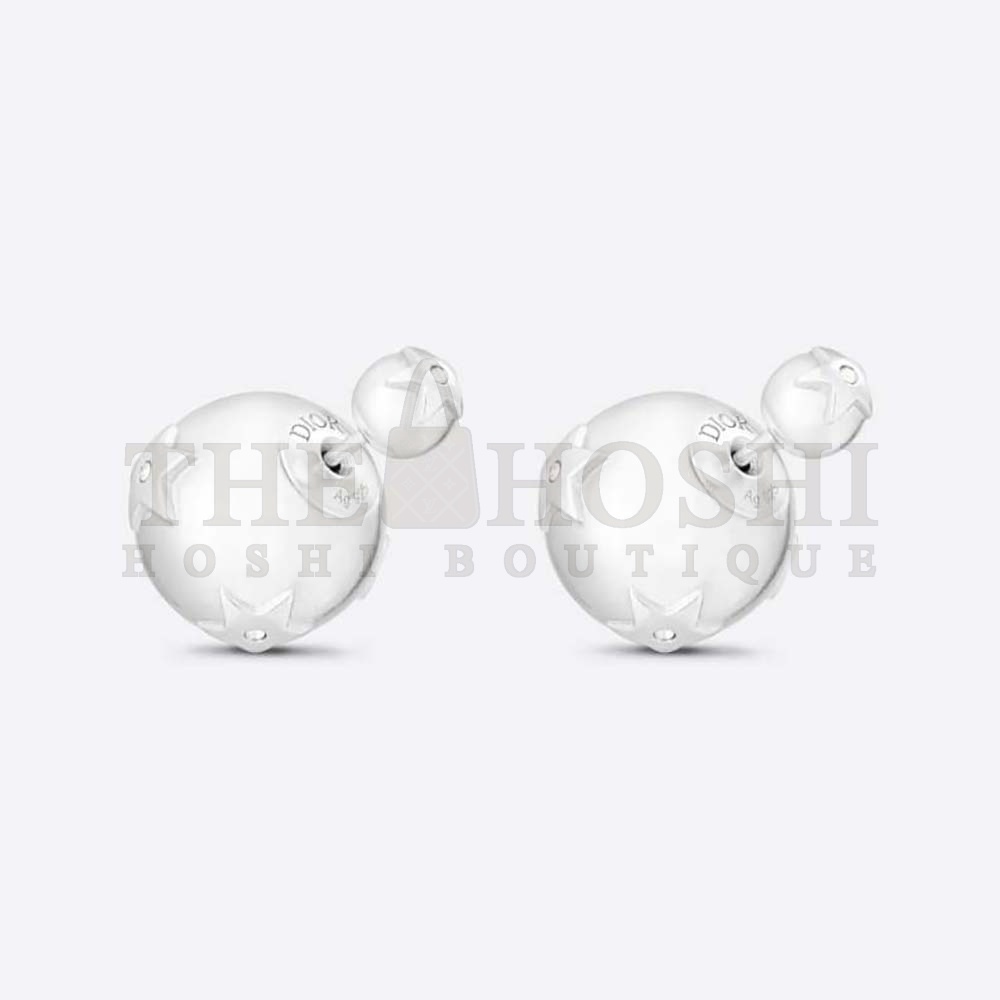D10r Women Tribales Earrings Silver and Silver-Tone Crystals Master Quality