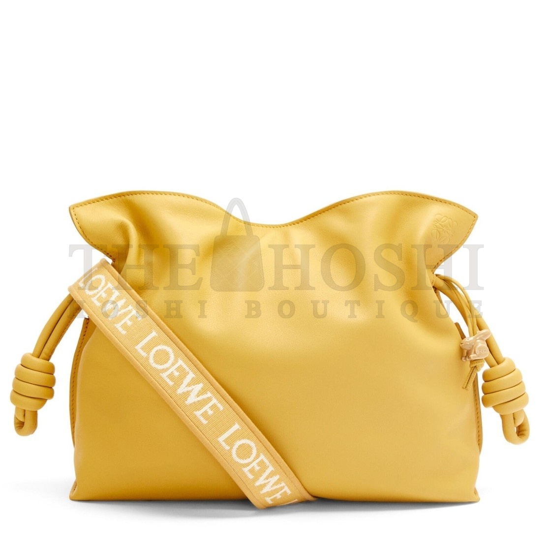 L0ew* Flamenco Clutch Bag In Pale Yellow Leather Master Quality