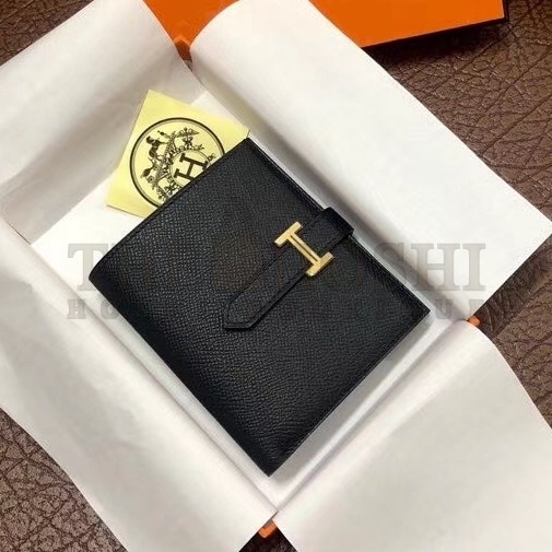 H**me5 Bearn Compact Wallet In Black Epsom Leather Master Quality