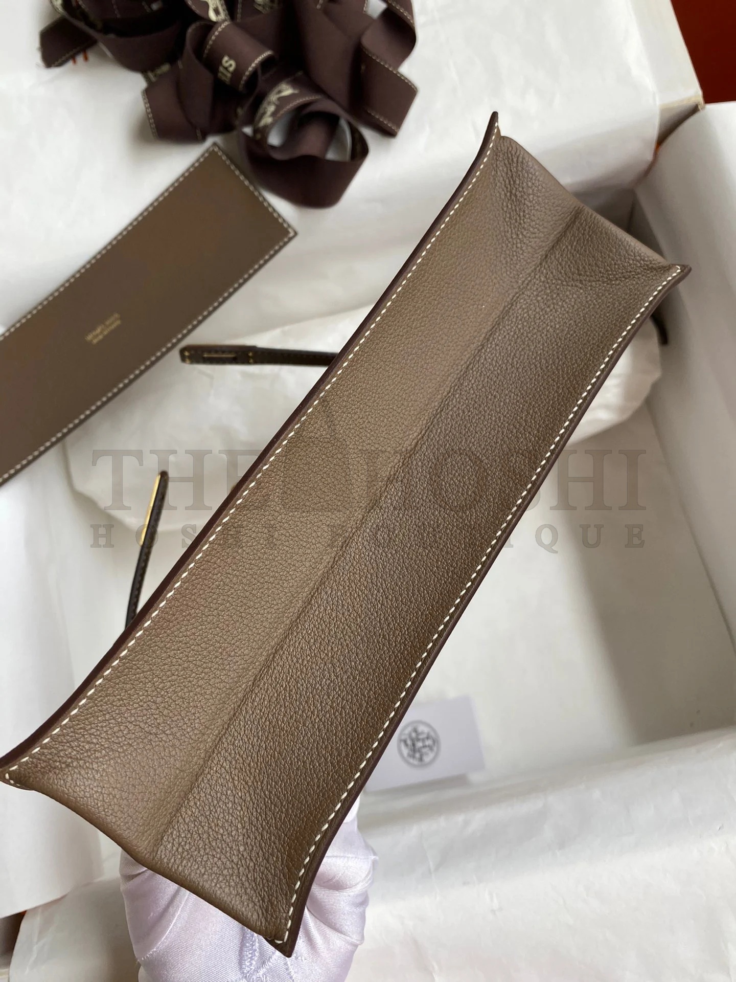 H**me5 Kelly Danse II Handmade Bag In Taupe Evercolor Calfskin Master Quality