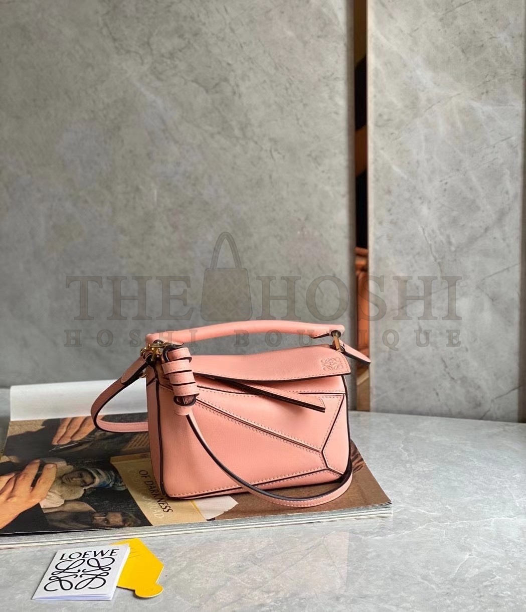 L0ew* Puzzle Mini Bag In Blossom Calfskin Leather Master Quality