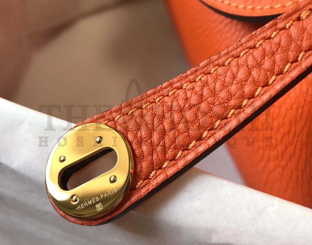 H**me5 Lindy Mini Bag In Orange Clemence Leather GHW Master Quality