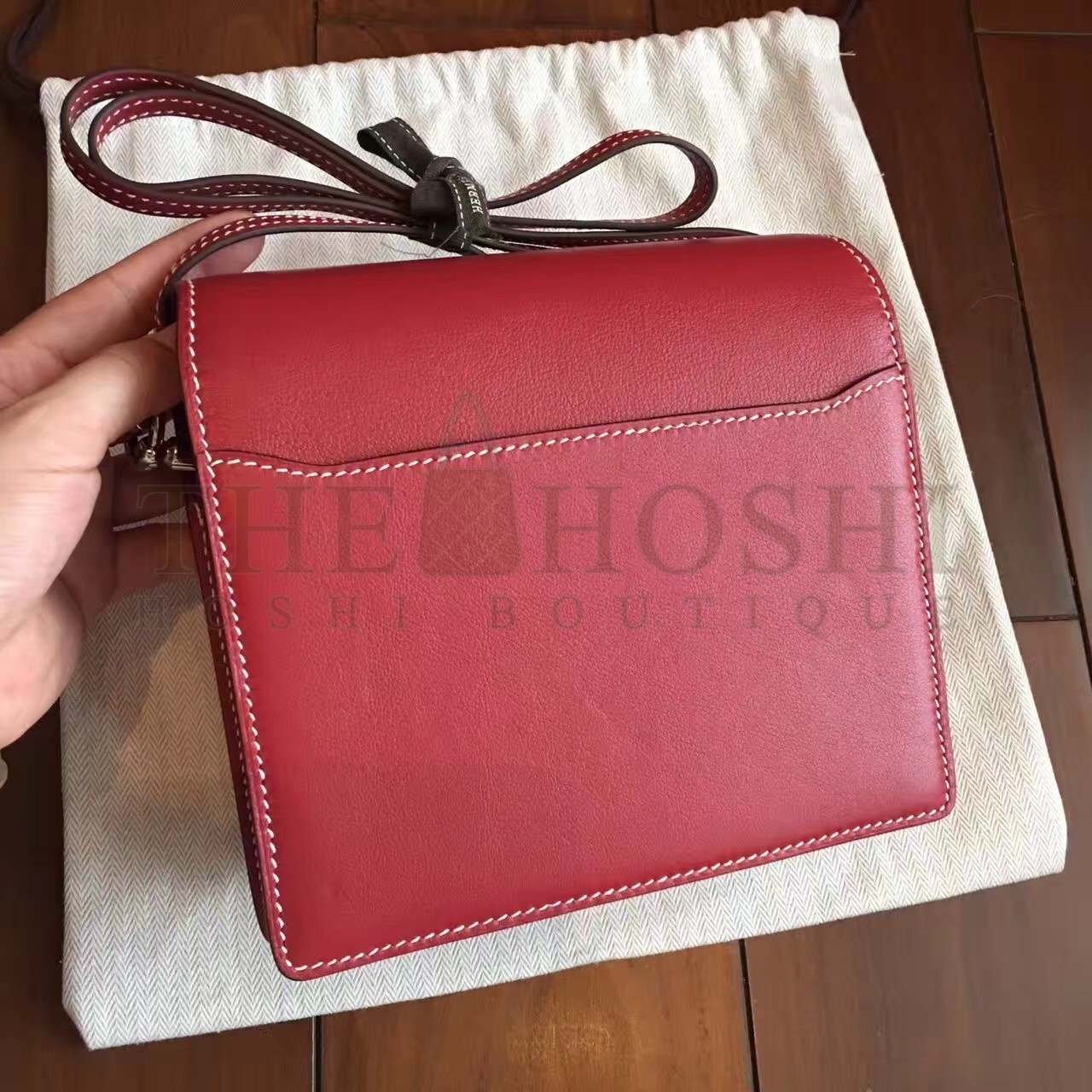 H**me5 Mini Sac Roulis Bag In Red Swift Leather Master Quality
