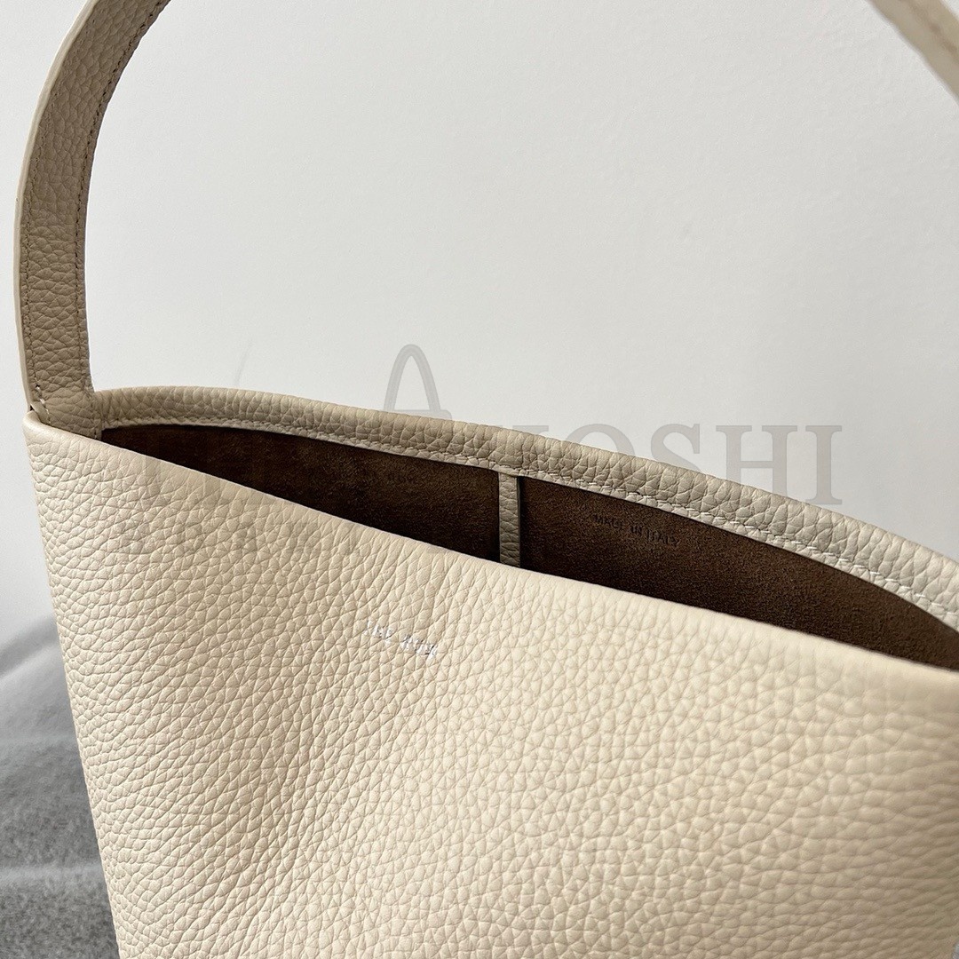 The R0w Small N/S Park Tote in Ivory Grained Leather Master Quality