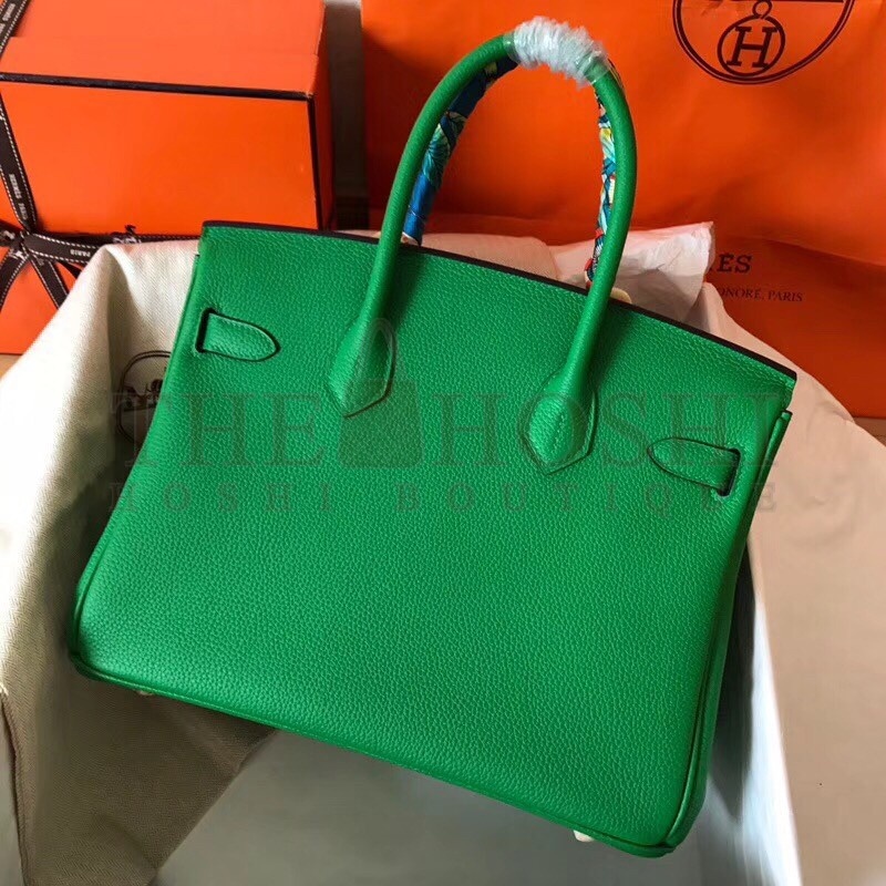 H**me5 Bambou Birkin 30cm Clemence Handmade Bag Master Quality