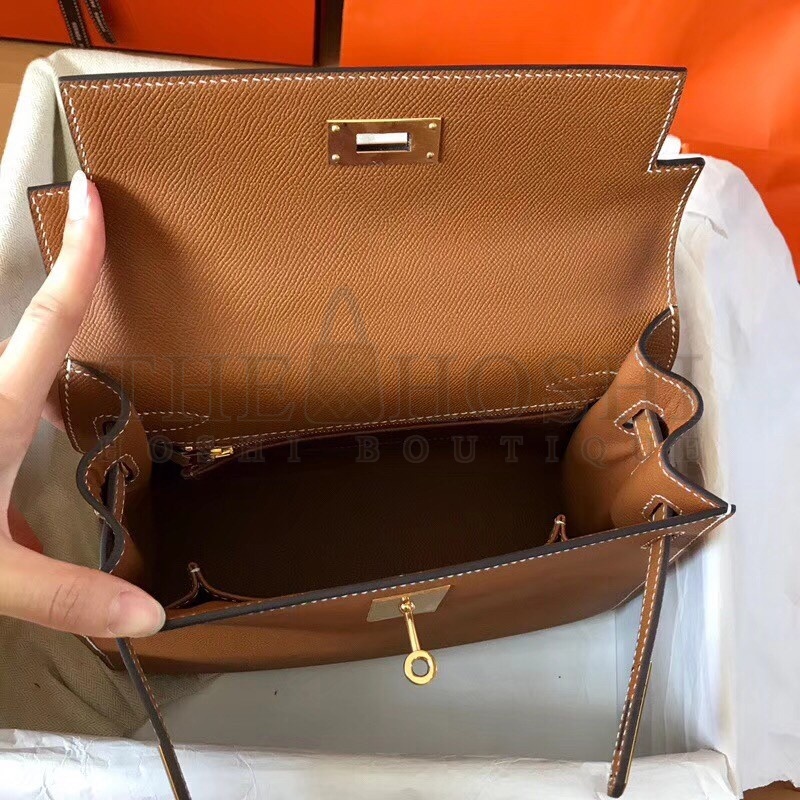 H**me5 Gold Epsom Kelly 28cm Handmade Bag Master Quality