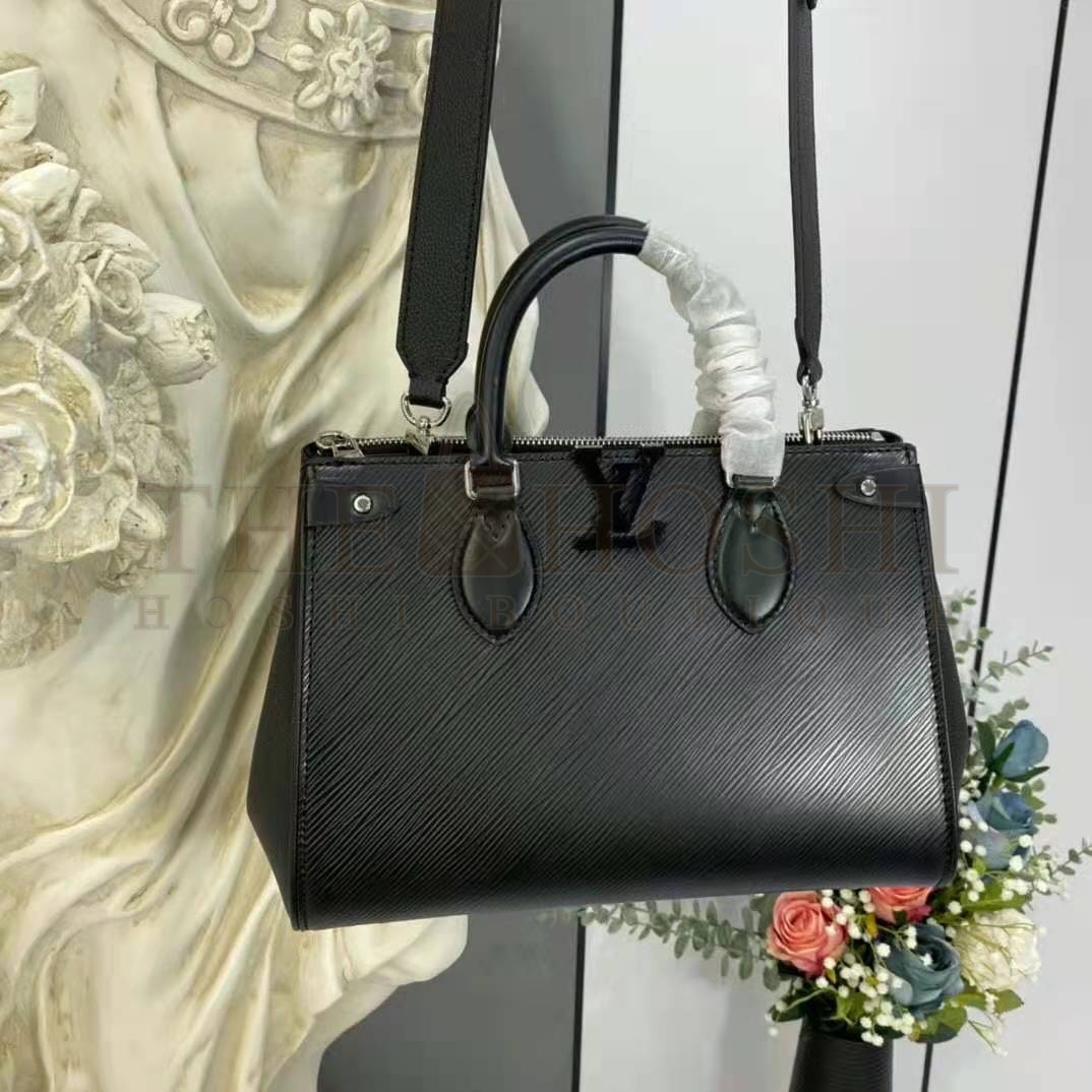 L0vis Vvtt0n LV Women Grenelle Tote MM Bag Black Epi Grained Cowhide Leather Master Quality