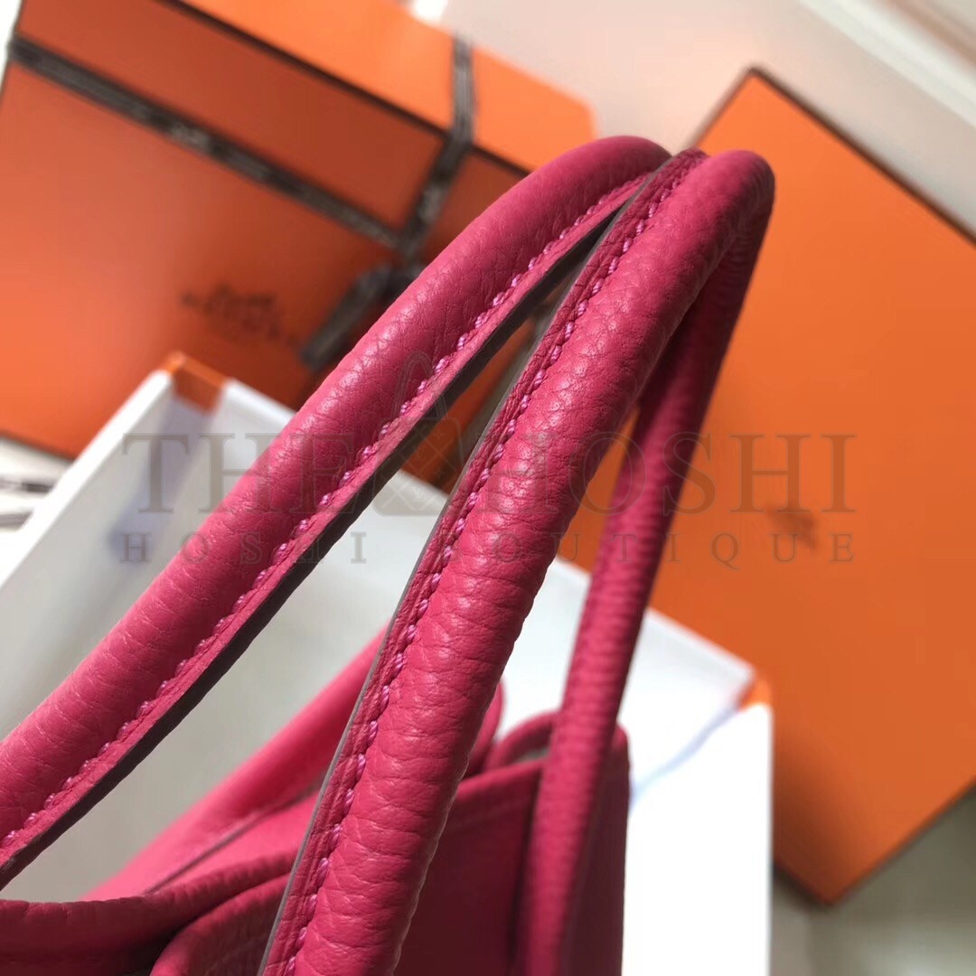 H**me5 Garden Party 36 Bag In Rose Tyrien Clemence Leather Master Quality