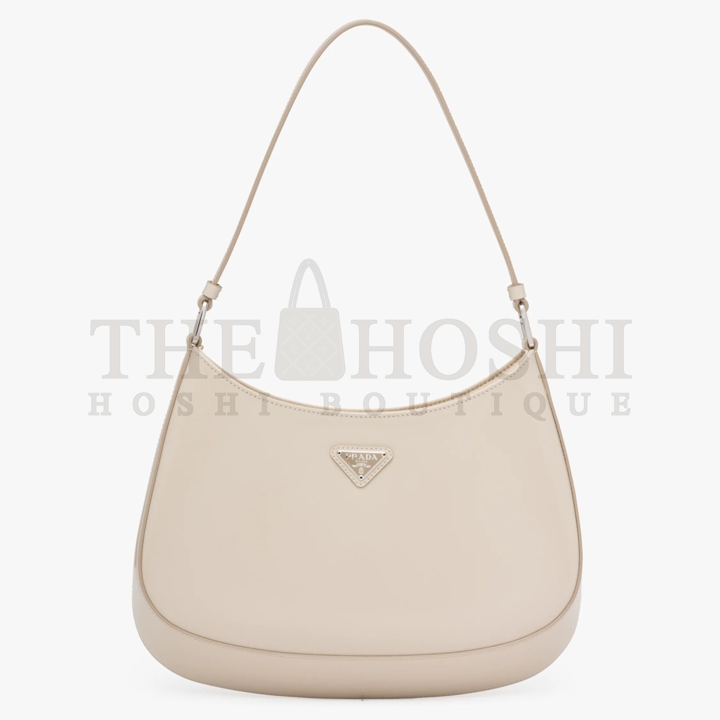 Pra*a Cleo Shoulder Small Bag In Beige Brushed Leather Master Quality