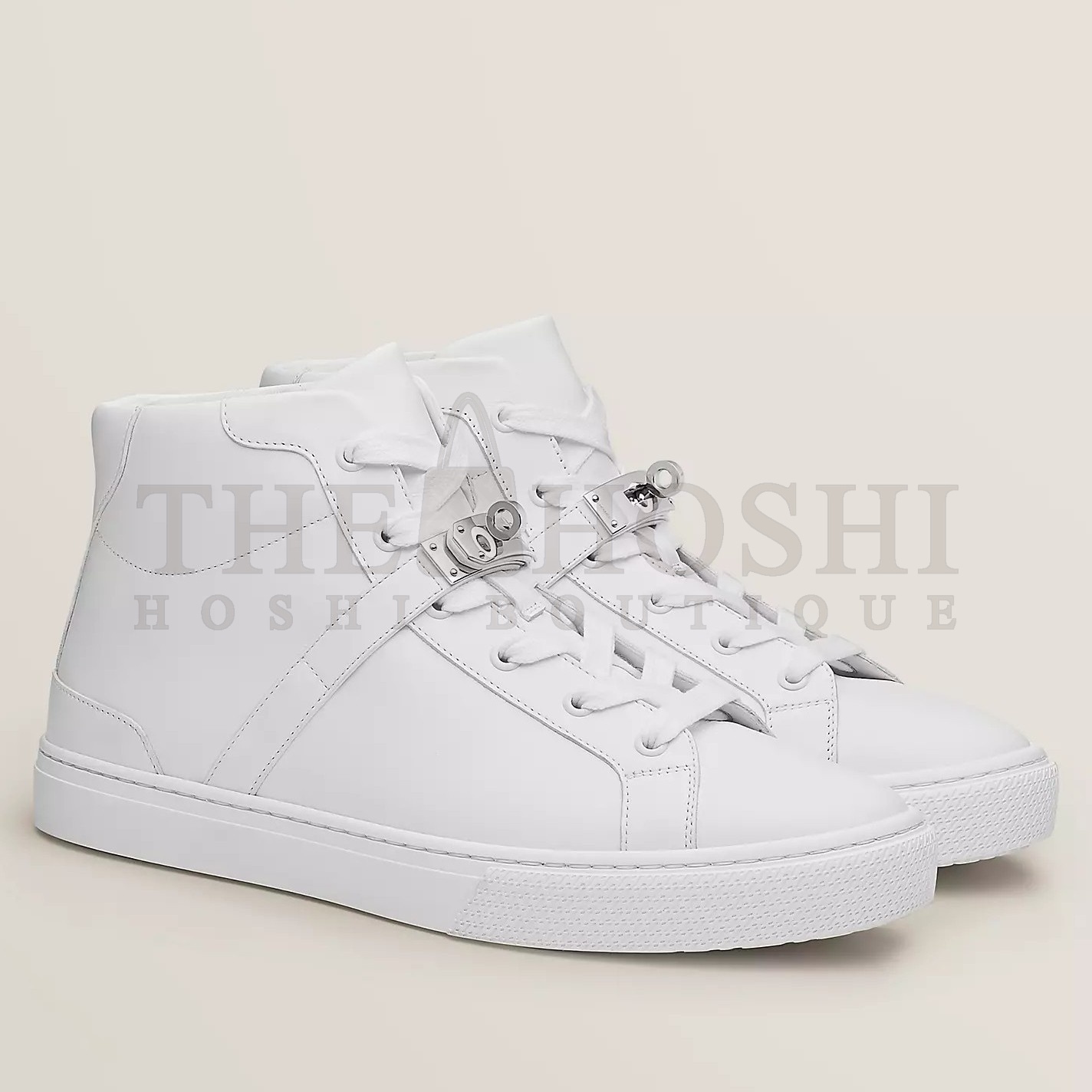 H**me5 Men's Daydream High-top Sneakers in White Leather Master Quality