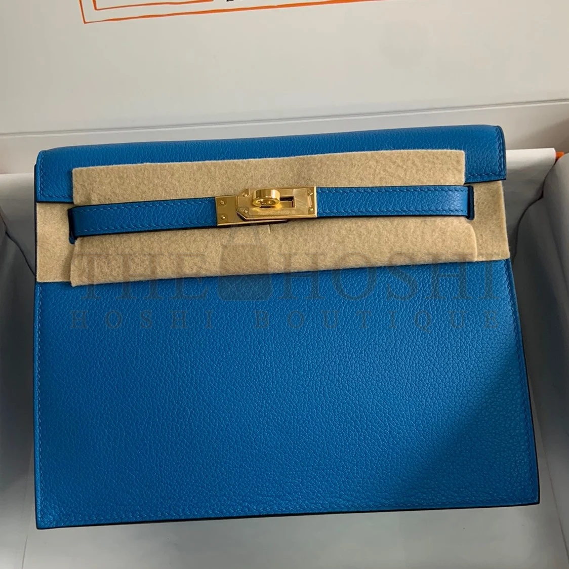 H**me5 Kelly Danse II Handmade Bag In Blue Hydra Evercolor Calfskin Master Quality