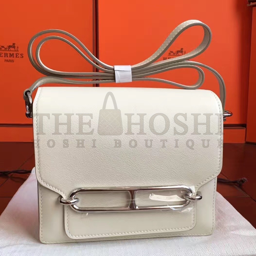 H**me5 Mini Sac Roulis Bag In Ivory Swift Leather Master Quality