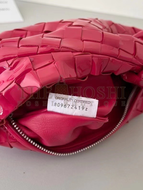 B0tt*ga Ven*ta BV Jodie Mini Bag In Red Intrecciato Patent Leather Master Quality