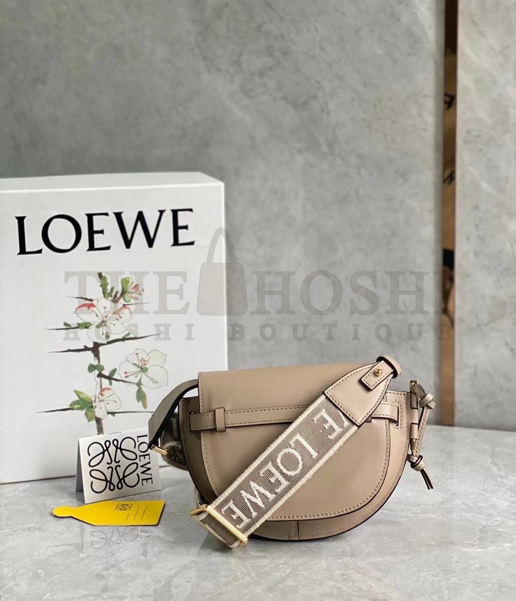 L0ew* Gate Dual Mini Bag In Sand Calfskin Master Quality