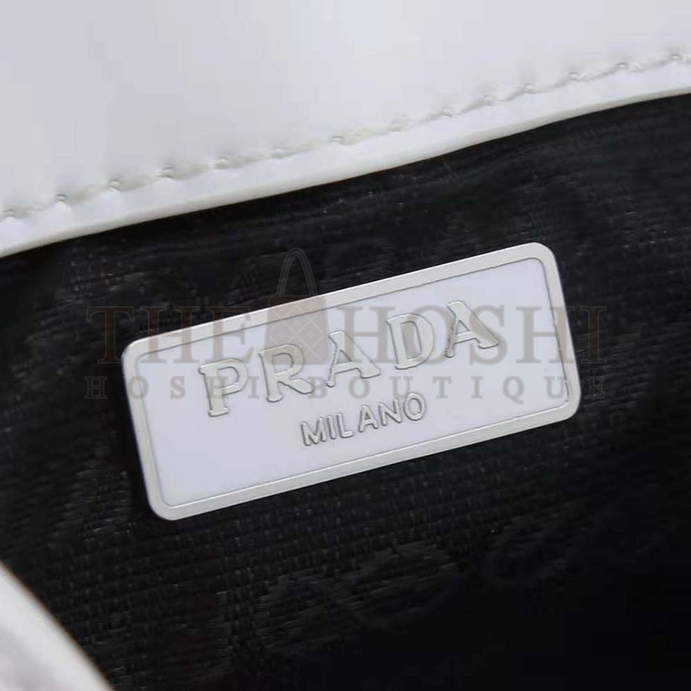 Pra*a Women Brushed Leather Mini-Bag-White Master Quality