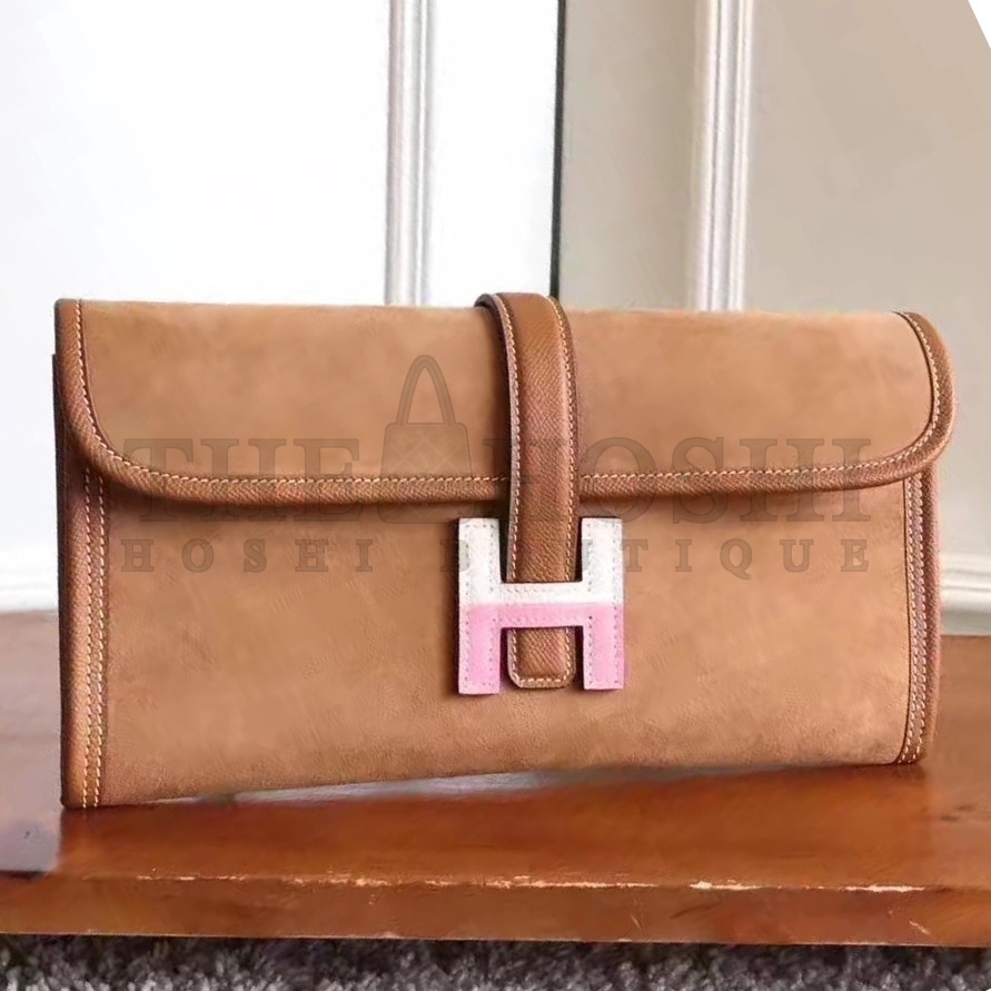 H**me5 Ocre Suede Jige Elan 29 Clutch Bag Master Quality