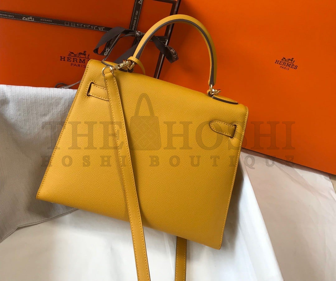H**me5 Kelly 28cm Sellier Bag in Yellow Epsom Calfskin GHW Master Quality
