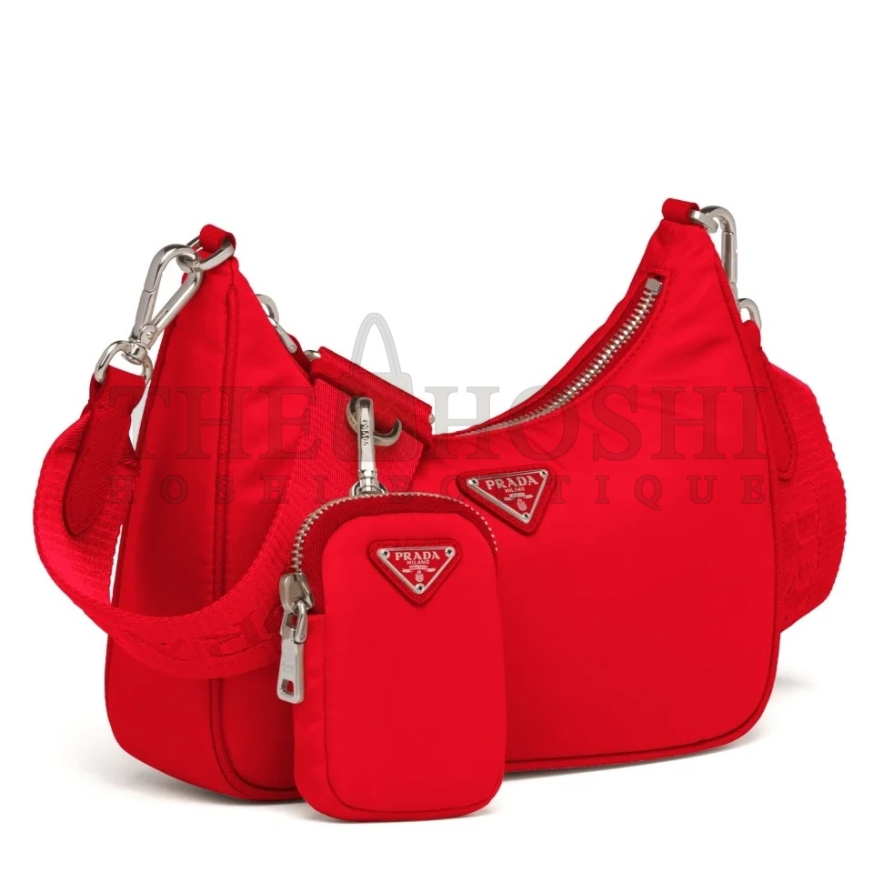 Pra*a Re-Edition 2005 Shoulder Bag In Red Re-Nylon Master Quality