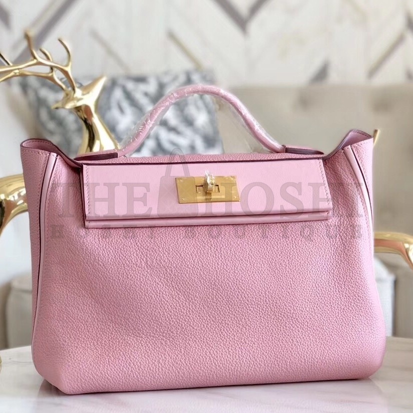 H**me5 24/24 29 Bag In Pink Clemence Calfskin Master Quality