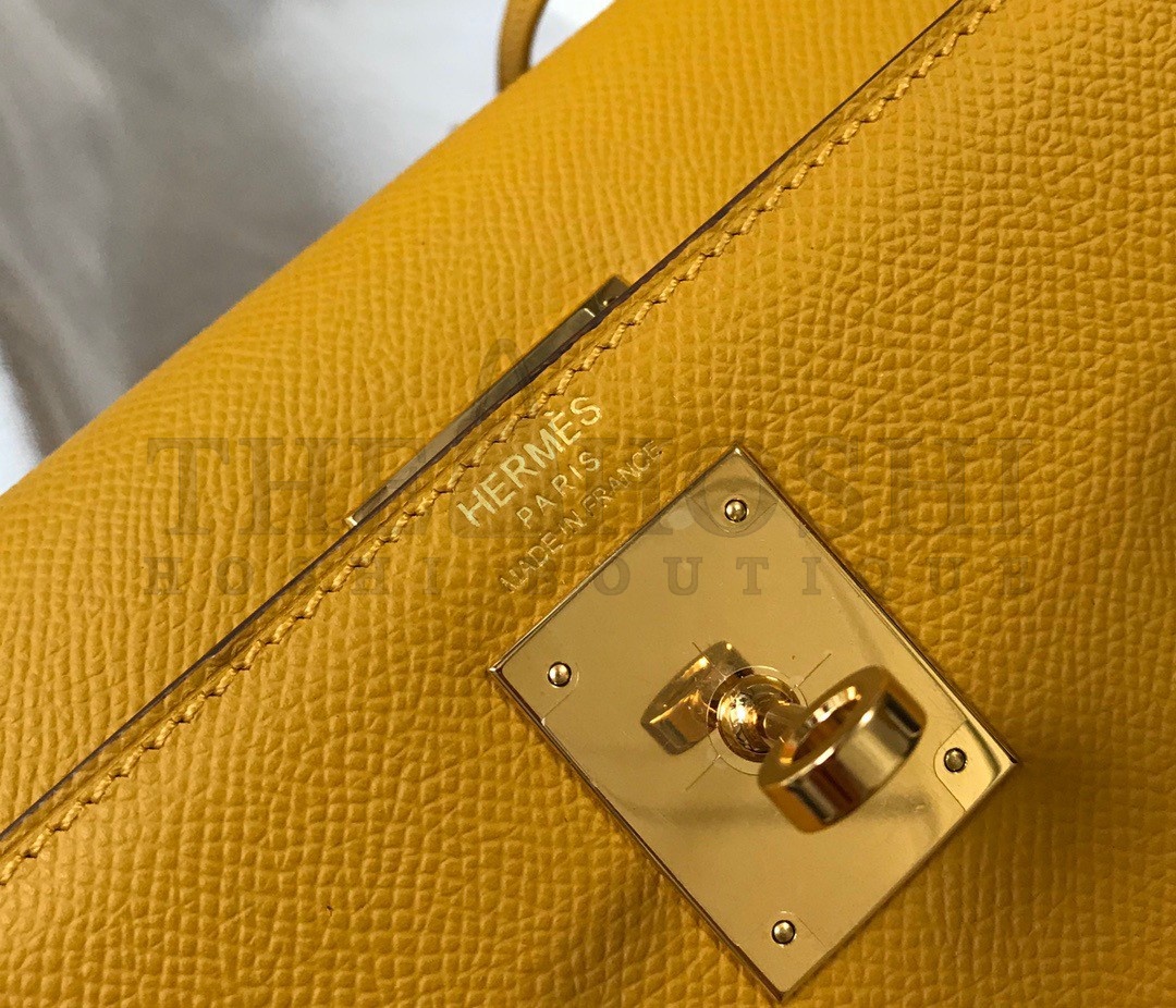 H**me5 Kelly 28cm Sellier Bag in Yellow Epsom Calfskin GHW Master Quality