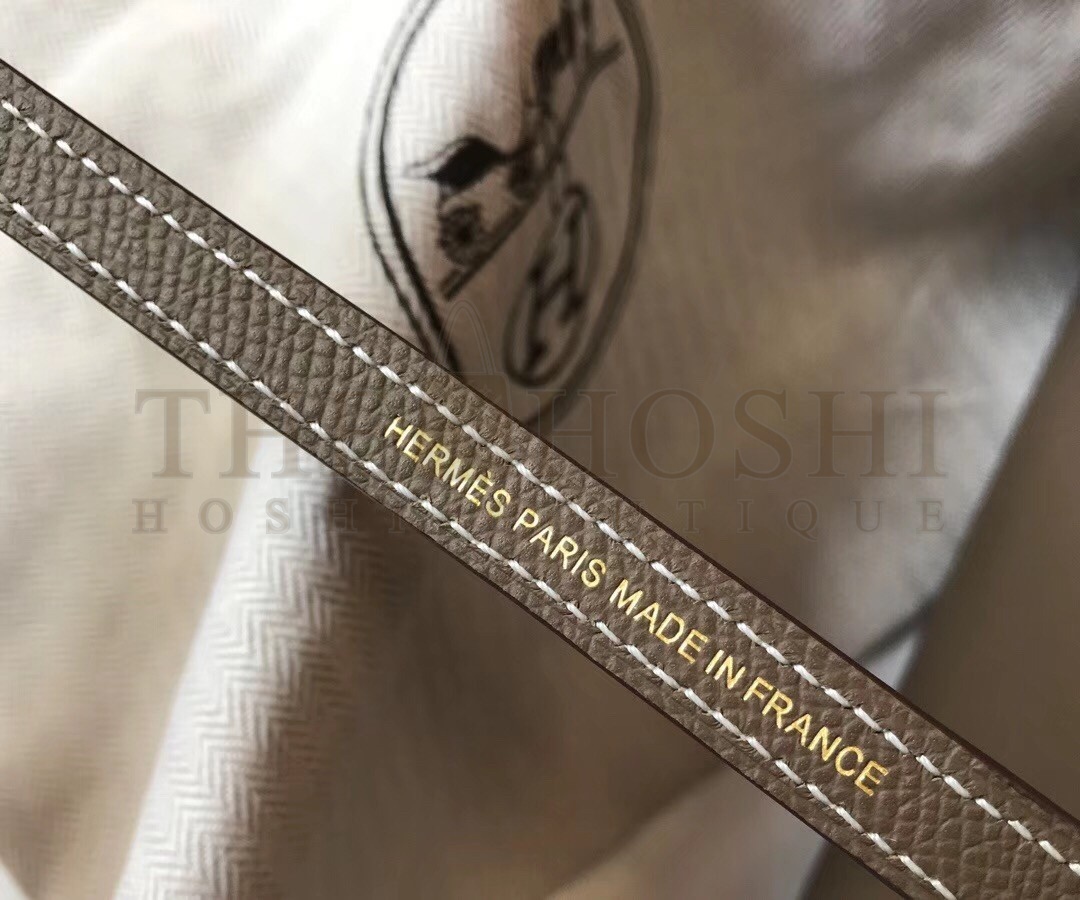 H**me5 Kelly Mini II Bag In Taupe Grey Epsom Leather Master Quality