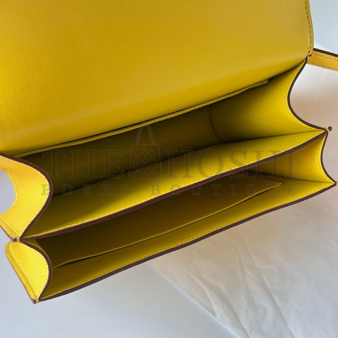 H**me5 Constance 18 Handmade Bag In Jaune de Naples Epsom Calfskin Master Quality