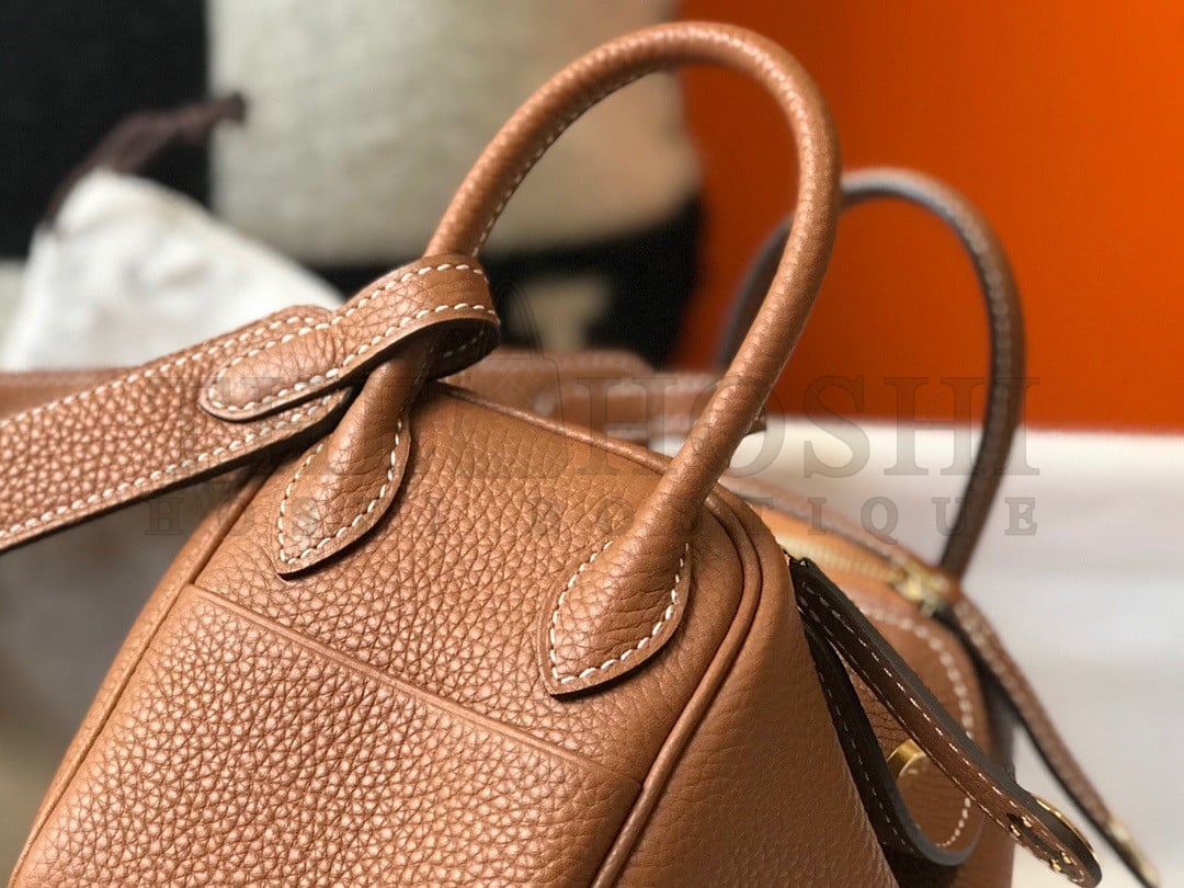 H**me5 Lindy Mini Bag In Gold Clemence Leather GHW Master Quality