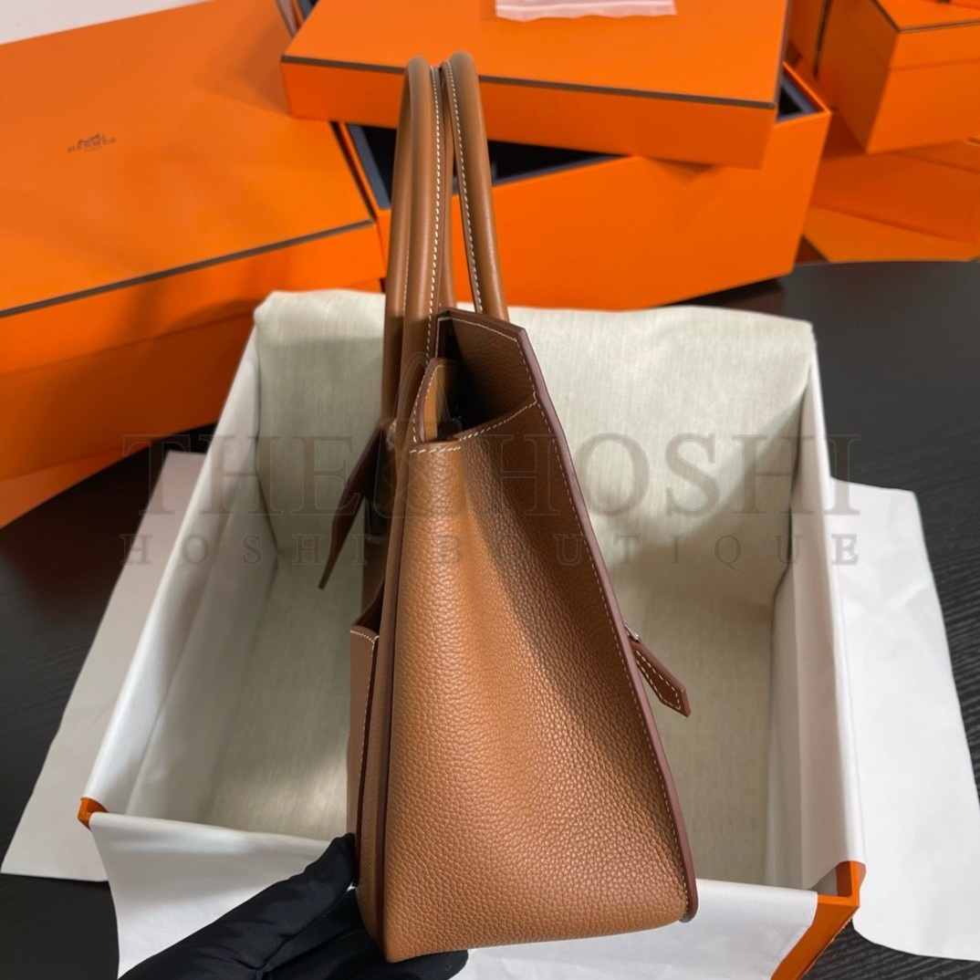 H**me5 Birkin 30 en Desordre Bag in Gold Swift and Clemence Leather Master Quality