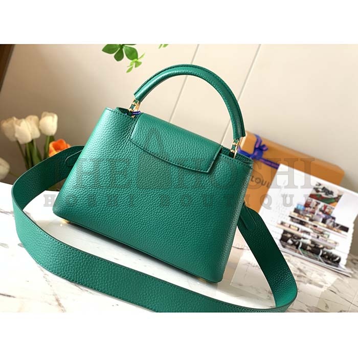 L0vis Vvtt0n LV Women Capucines BB Handbag Emeraude Green Taurillon Leather Master Quality