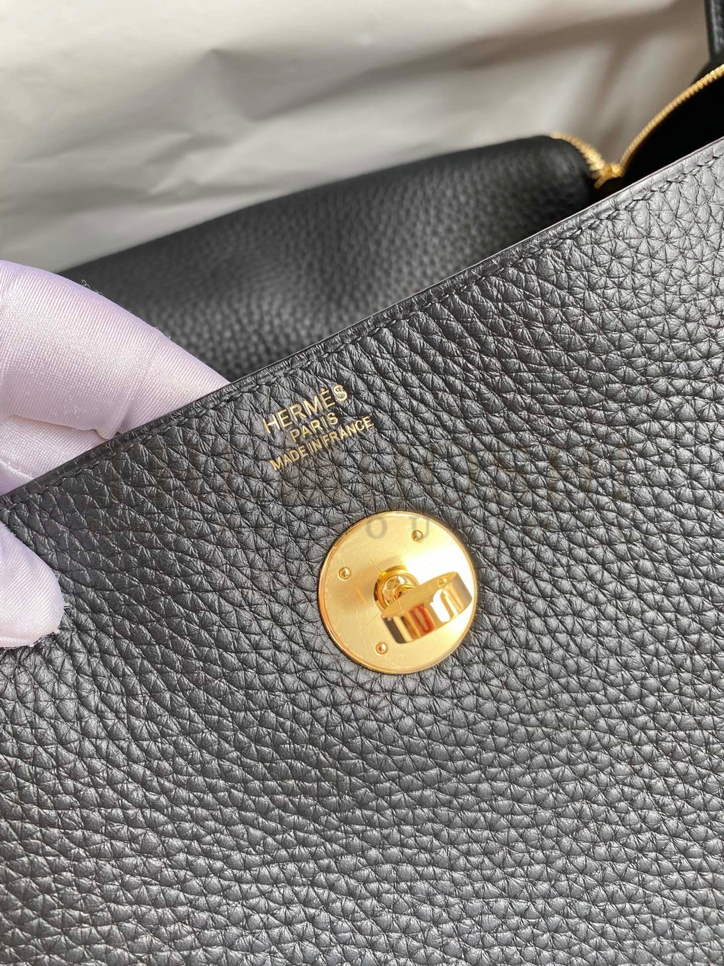 H**me5 Lindy 30 Handmade Bag In Black Clemence Leather Master Quality